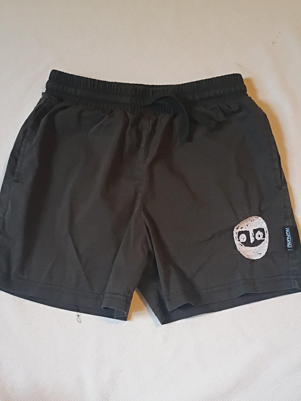 nununu Black Swim Shorts With Embroidered Design